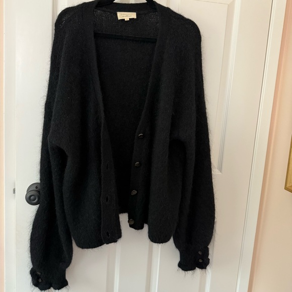 Sézane RARE Mia jumper cardigan in black medium - Picture 9 of 17